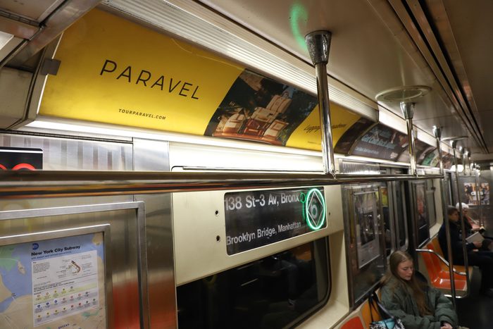 Paravel NYC transit takeover subway car media